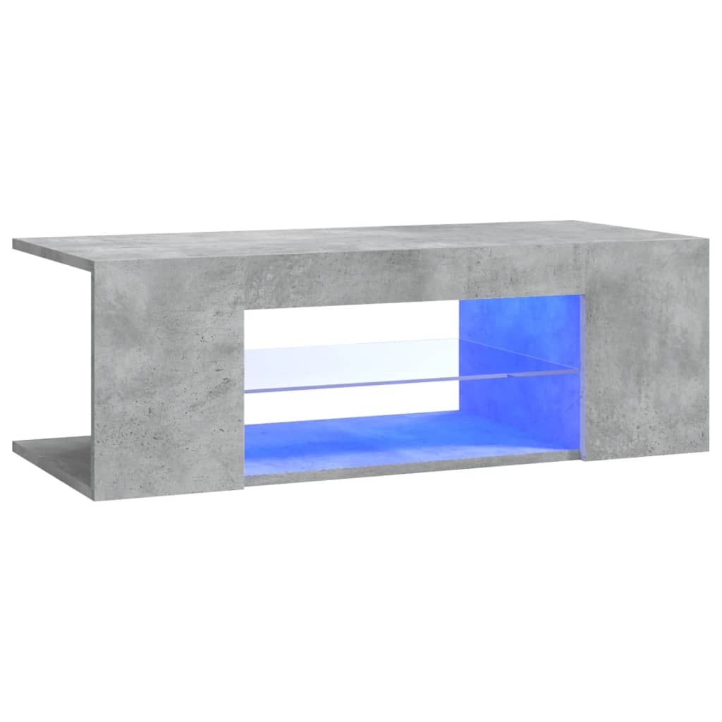 vidaXL TV skříňka s LED osvětlením betonově šedá 90 x 39 x 30 cm