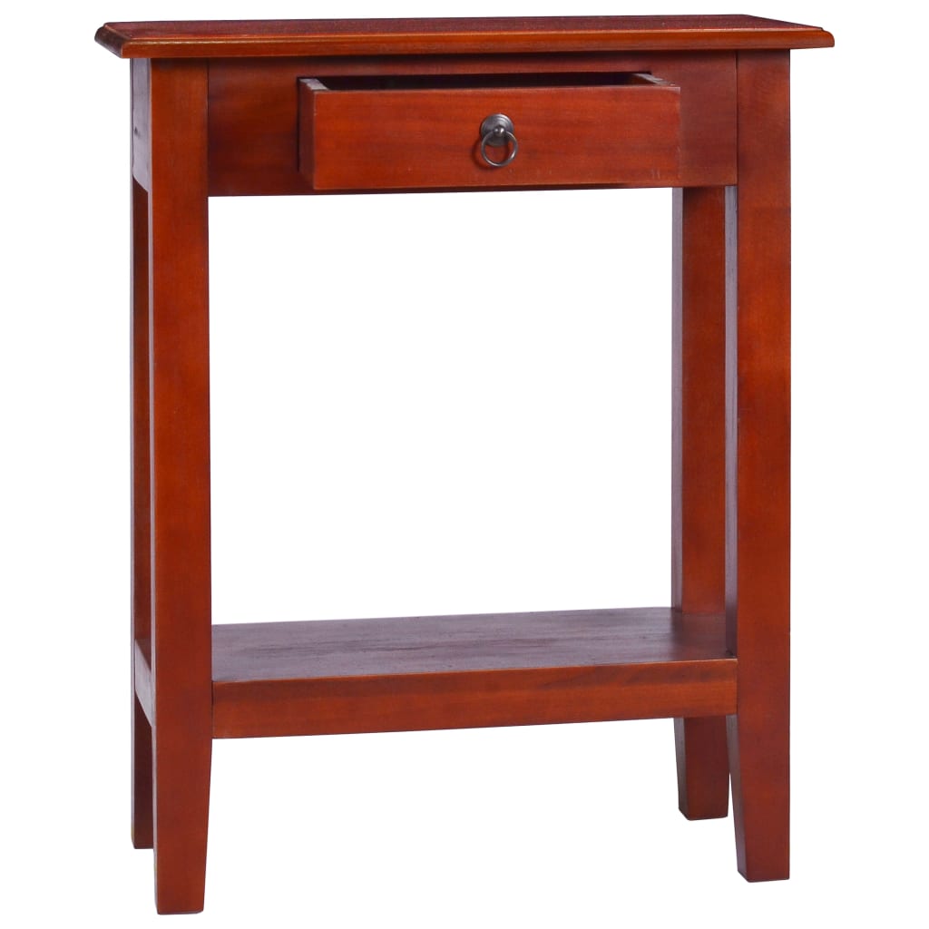 vidaXL Konzolový stolek klasicky hnědý 60 x 30 x 75 cm masivní mahagon