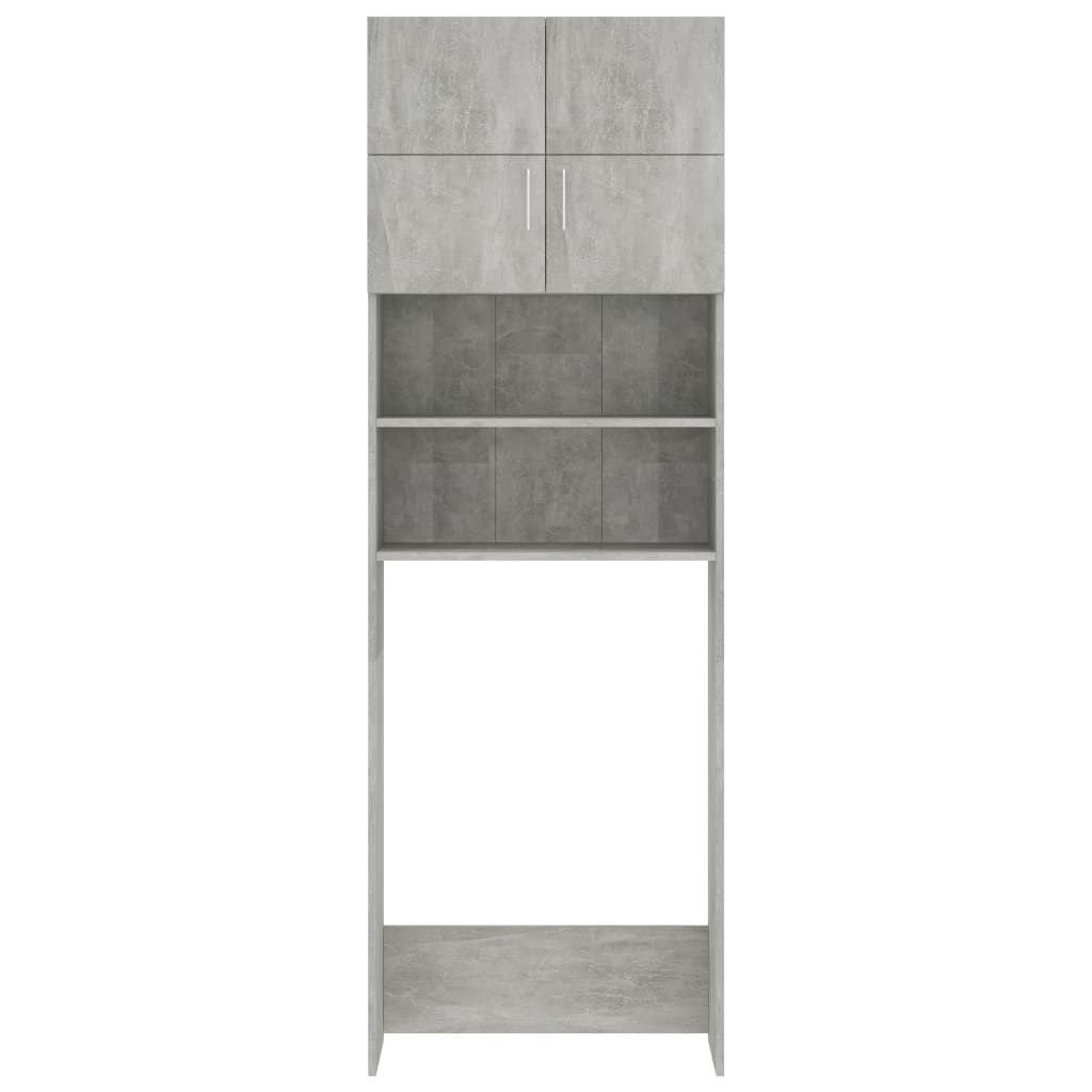 vidaXL Skříňka nad pračku betonově šedá 64 x 25,5 x 190 cm dřevotříska