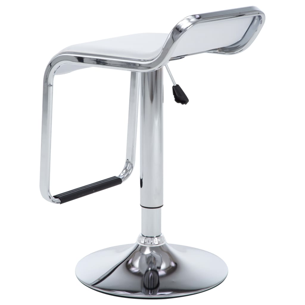 vidaXL Otočné barové stoličky 2 ks bílé umělá kůže