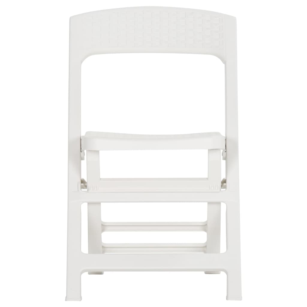 vidaXL Skládací zahradní židle 4 ks PP bílé