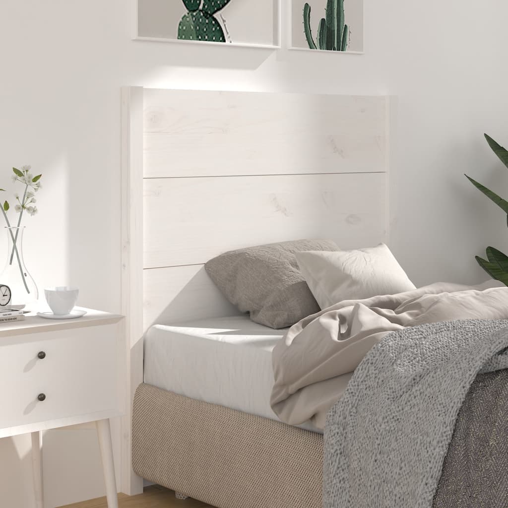 vidaXL Čelo postele bílé 81 x 4 x 100 cm masivní borovice
