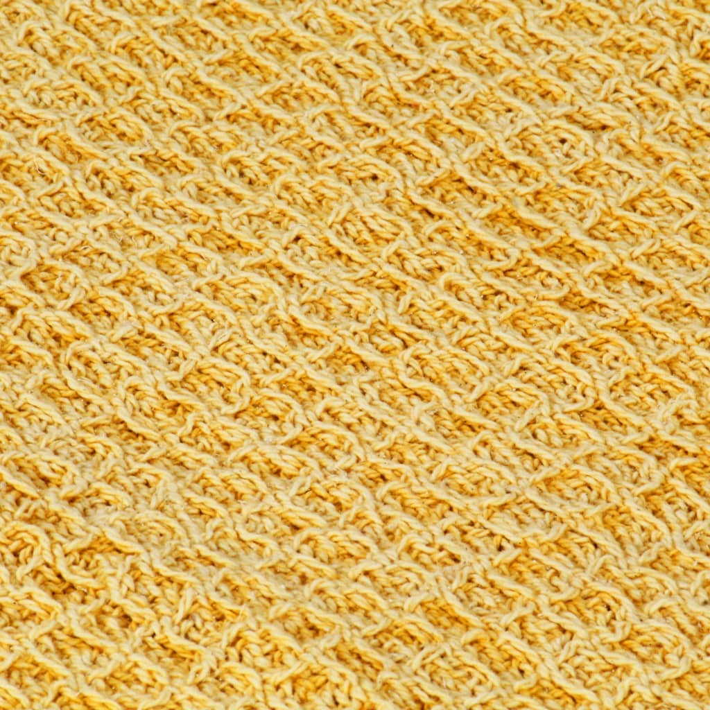 vidaXL Přehoz bavlna 125 x 150 cm hořčicově žlutý