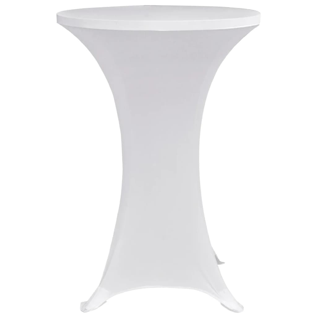 vidaXL Návlek na koktejlový stůl Ø 80 cm bílý strečový 4 ks