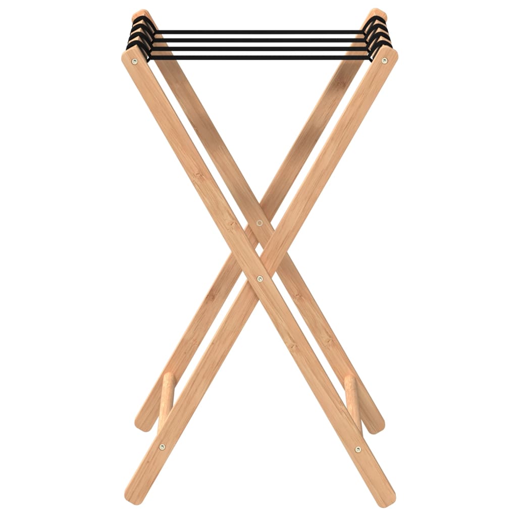 vidaXL Stojan na zavazadlo černý 68,5 x 38 x 58 cm bambus