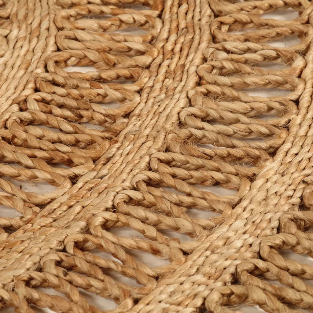 vidaXL Kusový koberec ručně pletený juta 180 cm kulatý