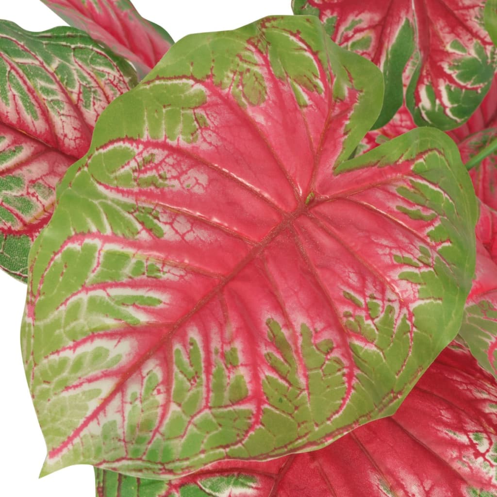 vidaXL Umělá rostlina kaládium s květináčem 70 cm zelená a červená