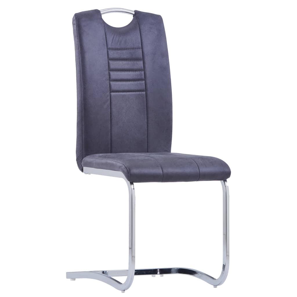 vidaXL Konzolové jídelní židle 6 ks šedé umělá broušená kůže