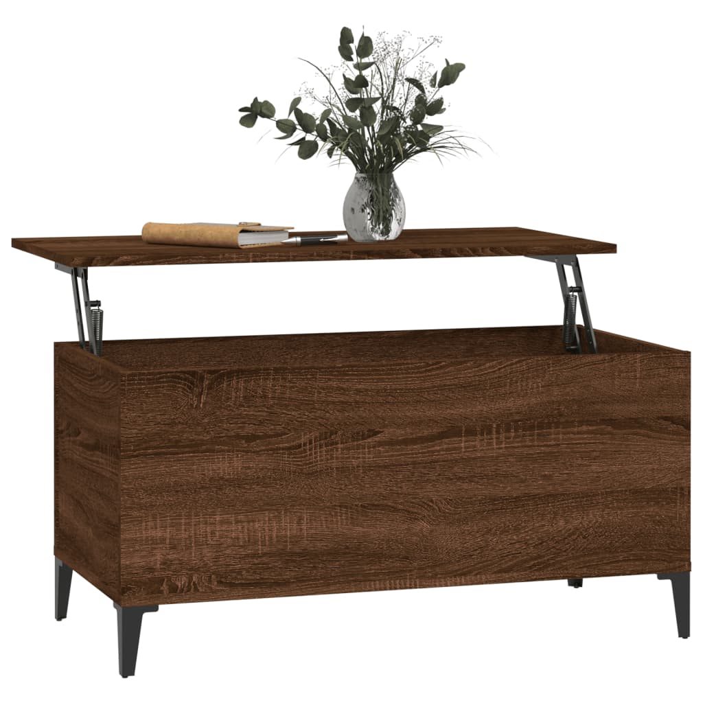 vidaXL Konferenční stolek hnědý dub 90 x 44,5 x 45 cm kompozitní dřevo