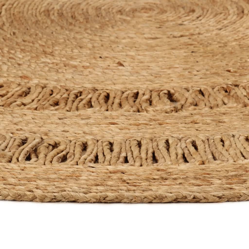 vidaXL Kusový koberec ručně pletený juta 90 cm kulatý