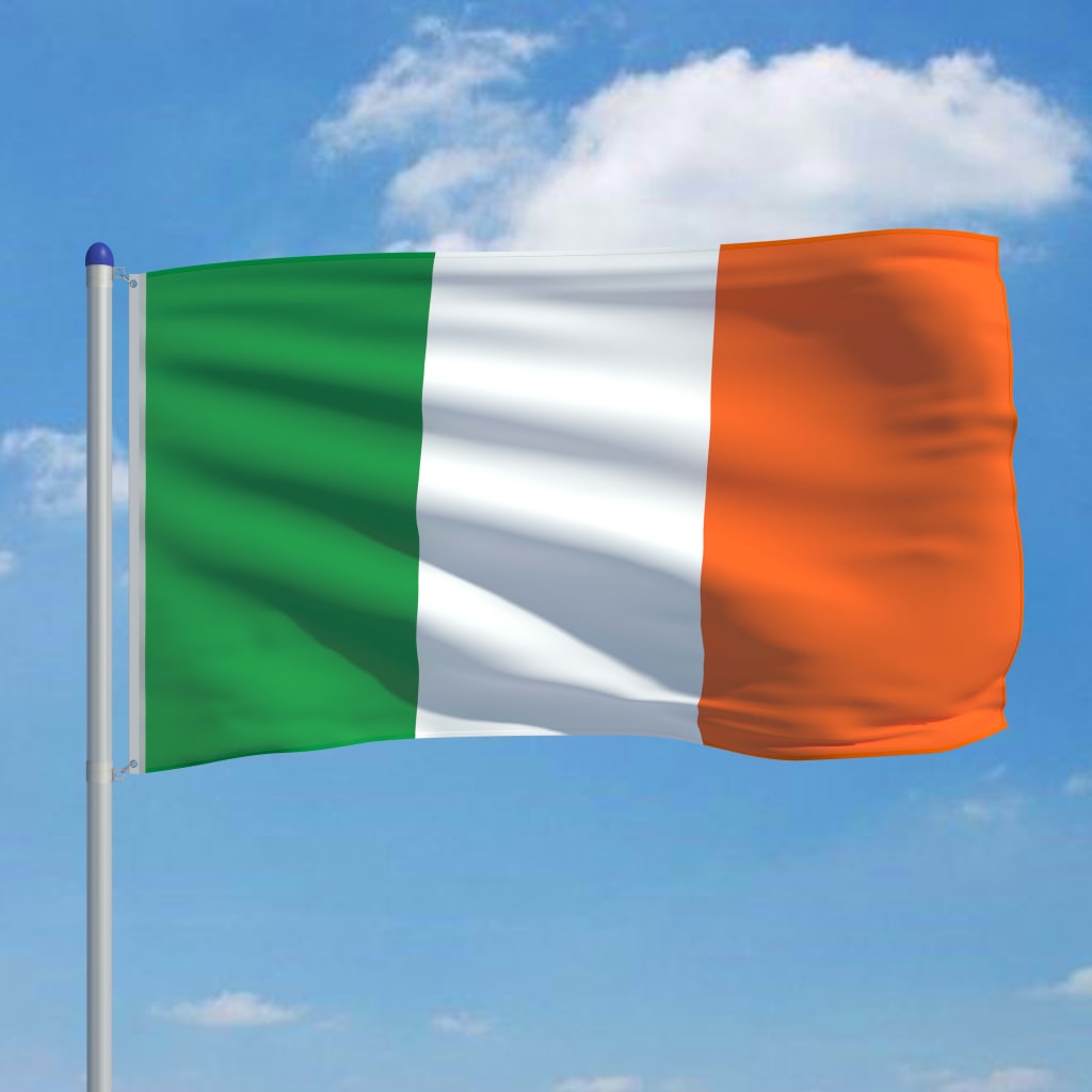 vidaXL Irská vlajka a stožár hliník 6 m