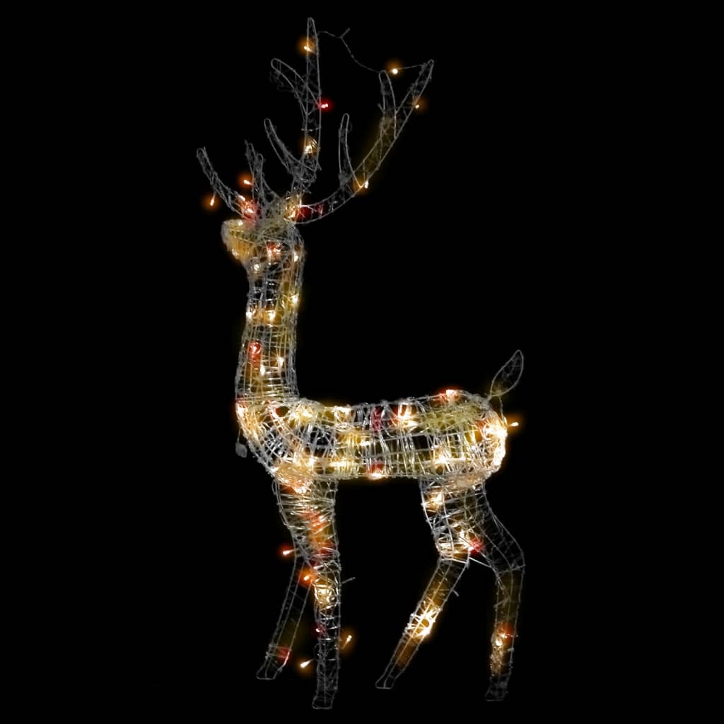 vidaXL Vánoční dekorace akryloví sobi 3 ks 120 cm vícebarevní