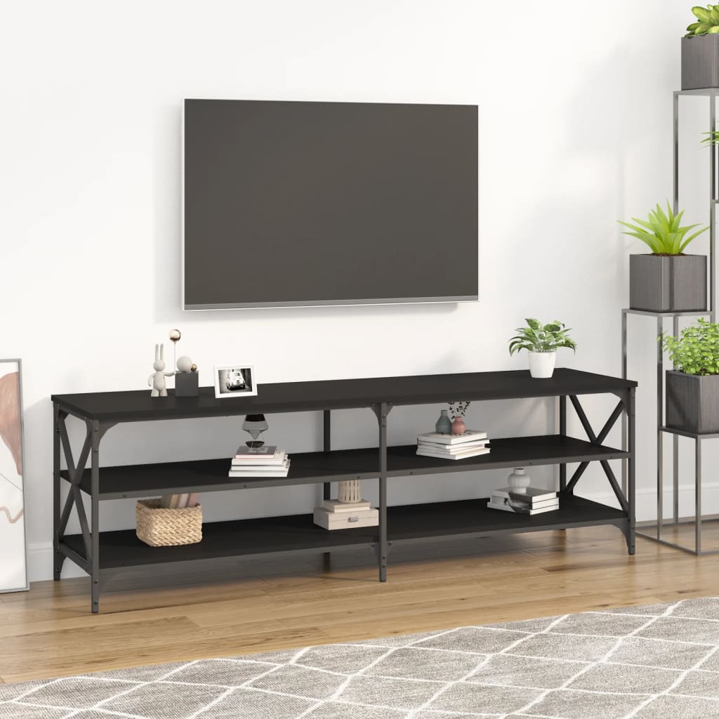 vidaXL TV skříňka černá 160 x 40 x 50 cm kompozitní dřevo