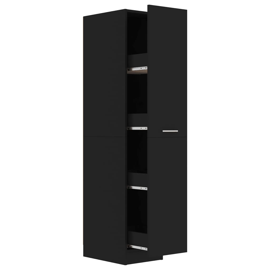 vidaXL Úložná skříňka černá 30 x 42,5 x 150 cm dřevotříska