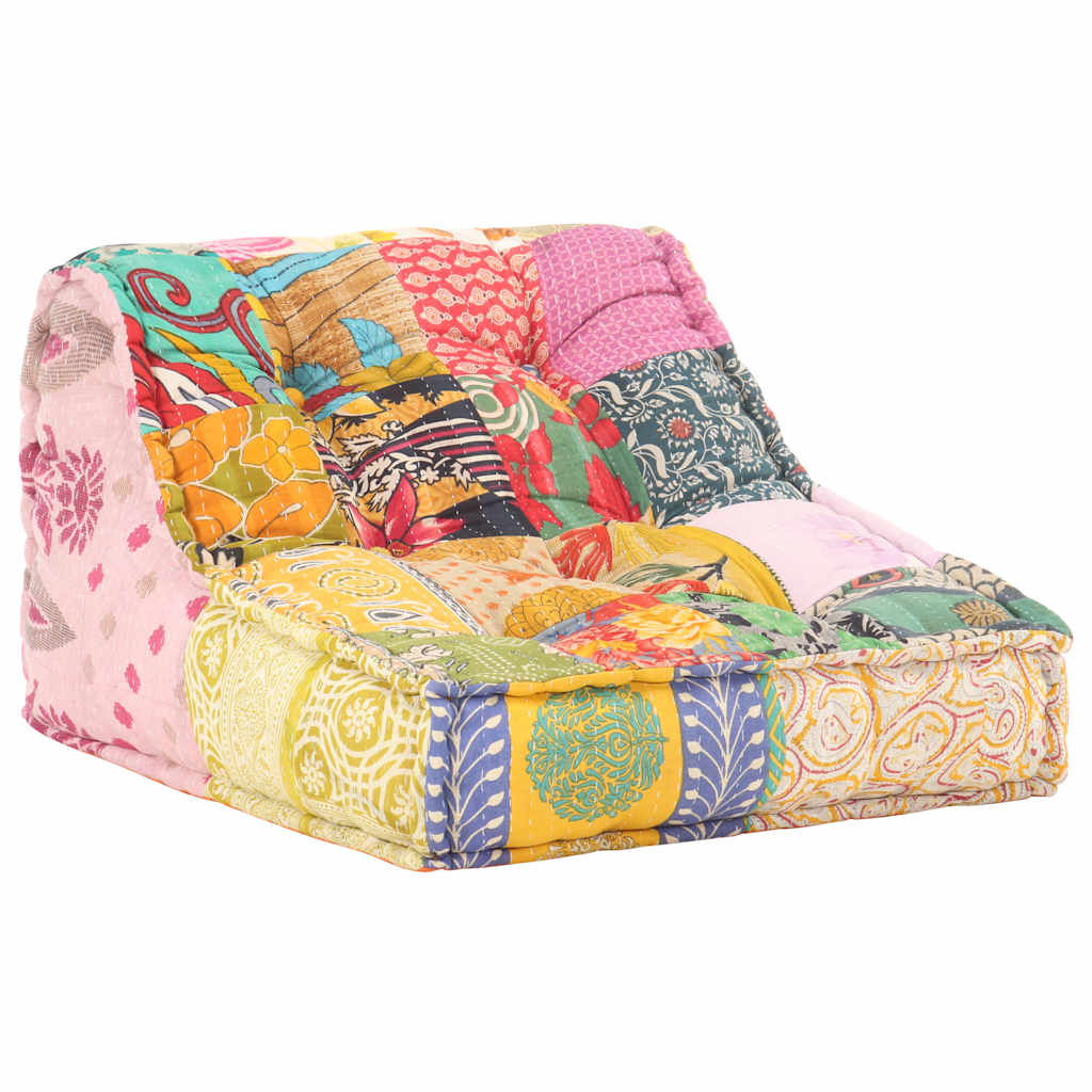 vidaXL Modulární pouf patchwork textil