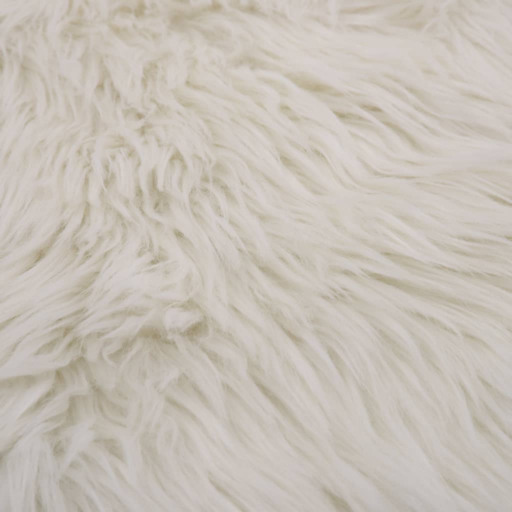 vidaXL Koberec 60 x 90 cm umělá ovčí kůže bílý