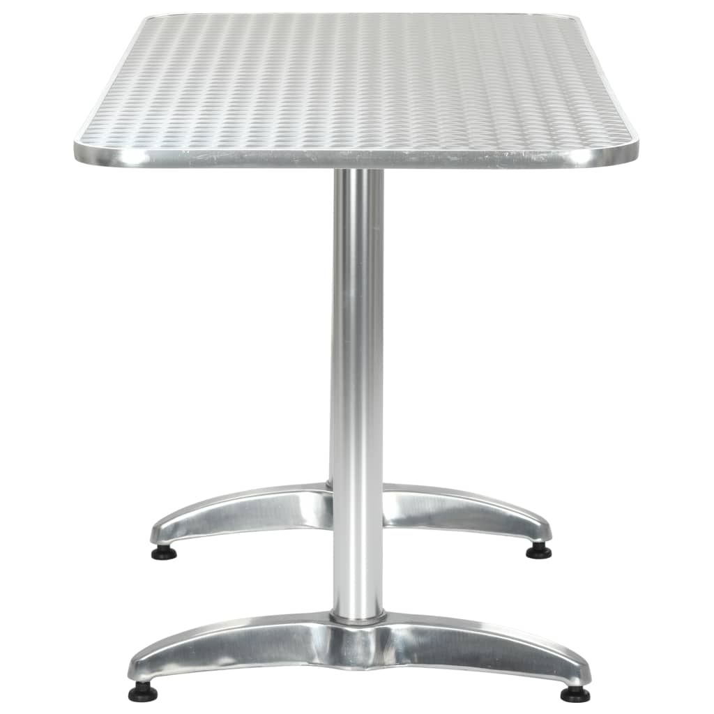 vidaXL Zahradní stůl stříbrný 120 x 60 x 70 cm hliník