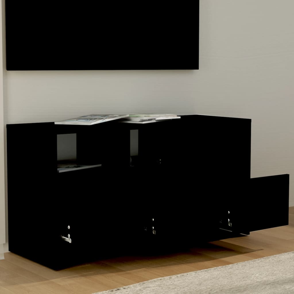 vidaXL TV skříňka černá 102 x 37,5 x 52,5 cm dřevotříska