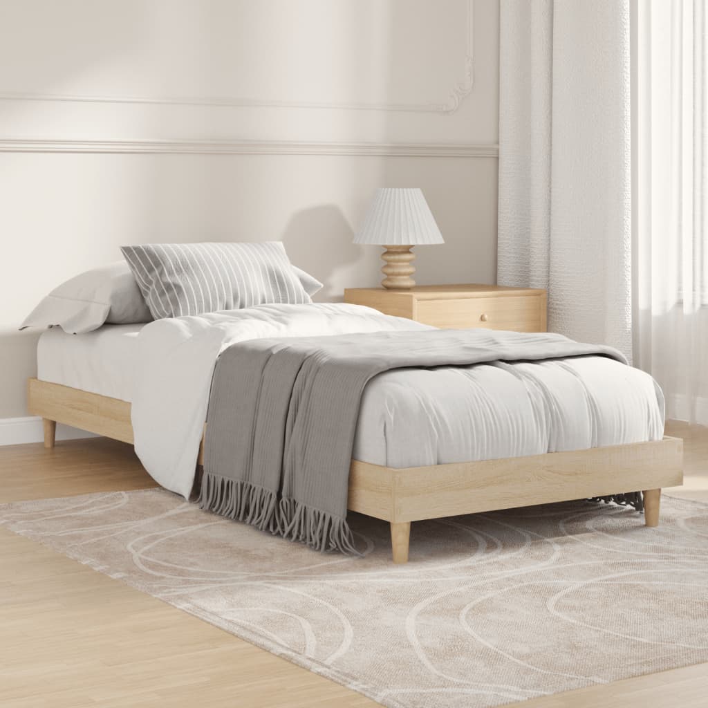 vidaXL Rám postele dub sonoma 75 x 190 cm kompozitní dřevo