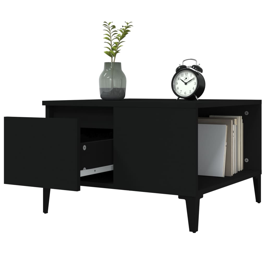 vidaXL Konferenční stolek černý 55 x 55 x 36,5 cm kompozitní dřevo