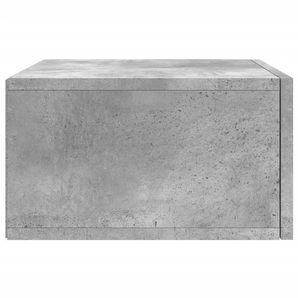 vidaXL Nástěnný noční stolek betonově šedý 35 x 35 x 20 cm