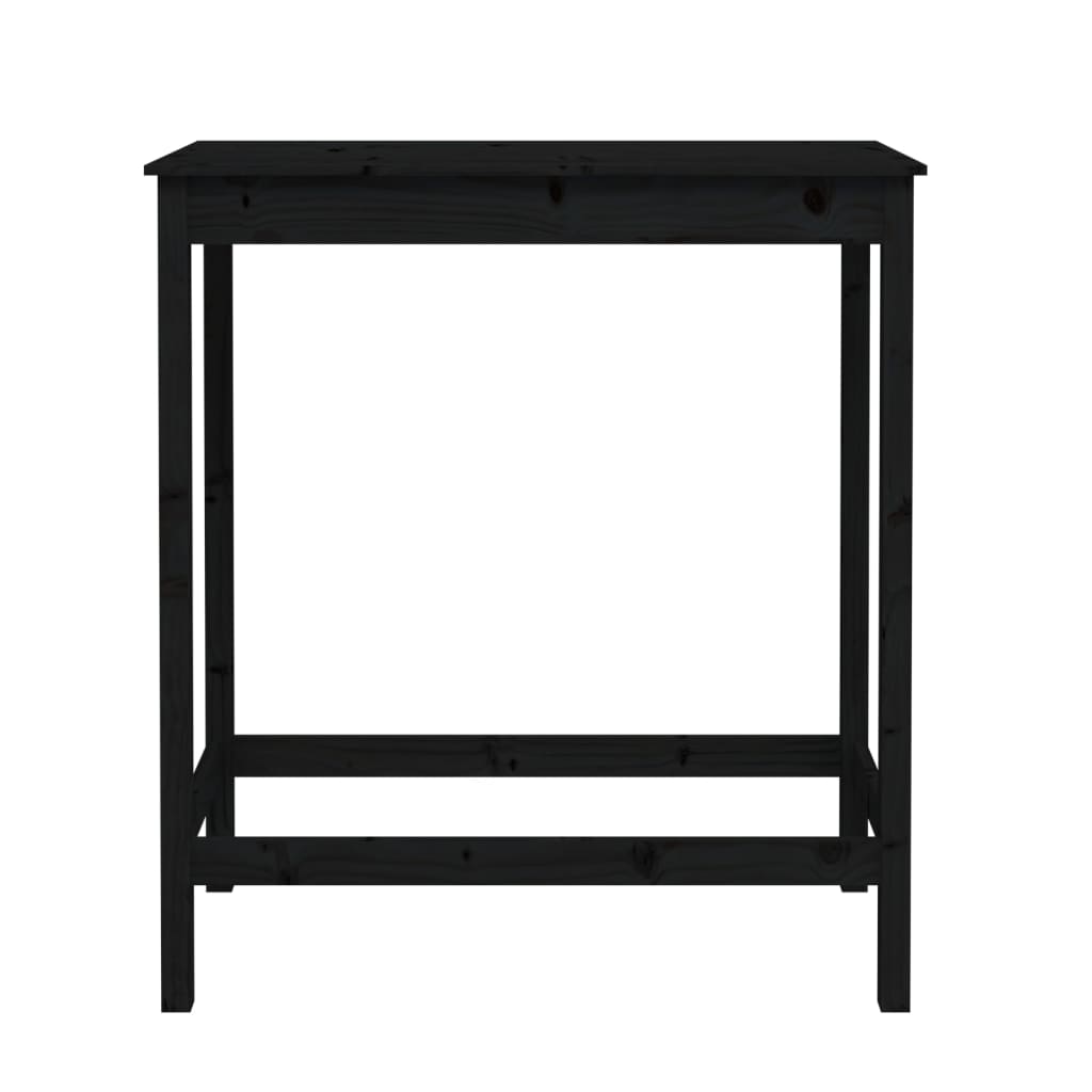 vidaXL Barový stolek černý 100 x 50 x 110 cm masivní borové dřevo