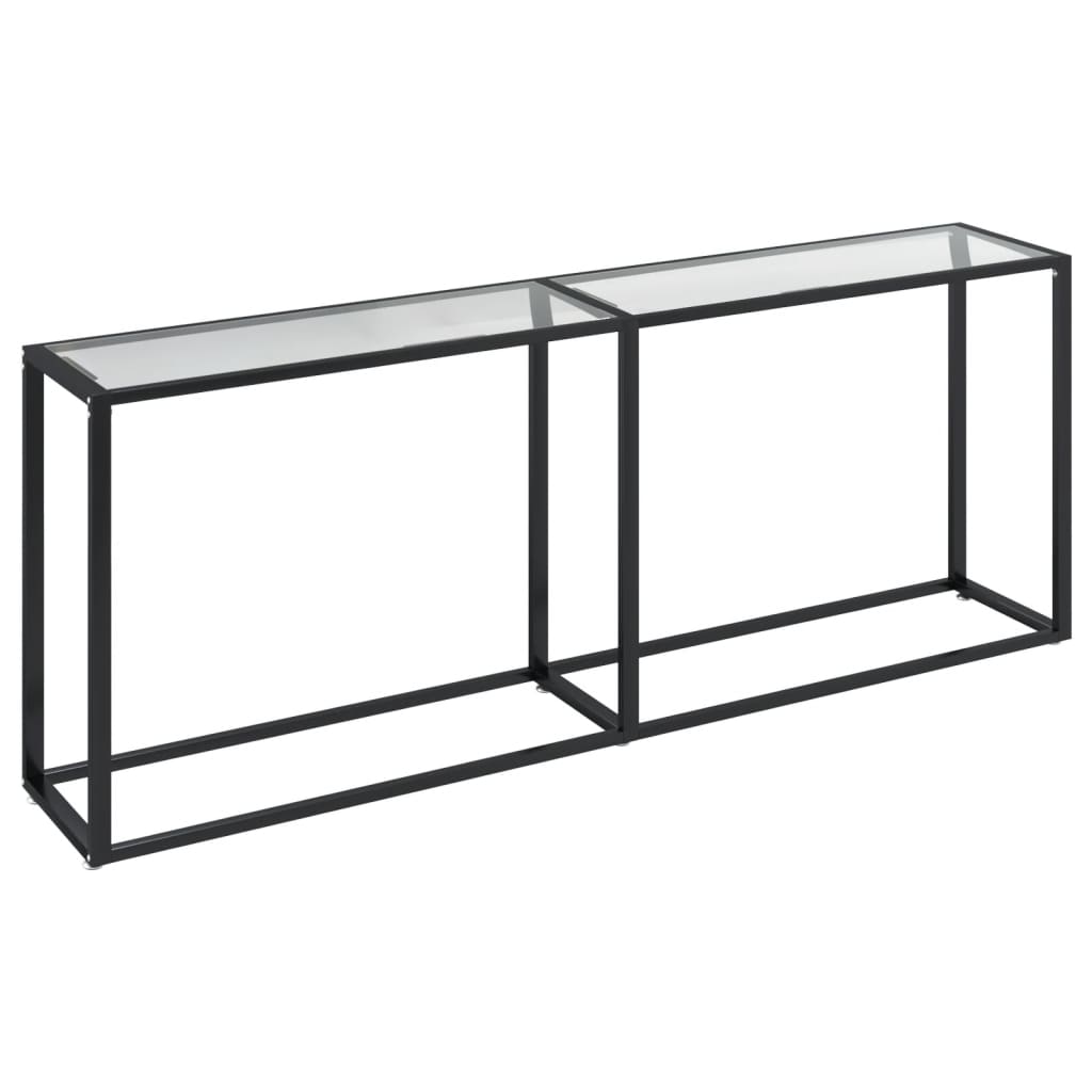 vidaXL Konzolový stolek průhledný 200 x 35 x 75,5 cm tvrzené sklo