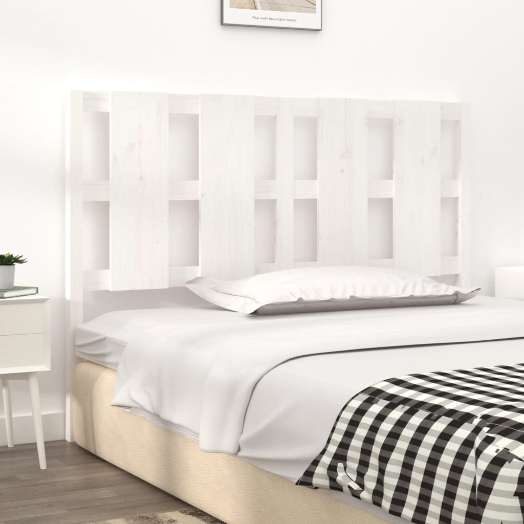 vidaXL Čelo postele bílé 145,5 x 4 x 100 cm masivní borovice
