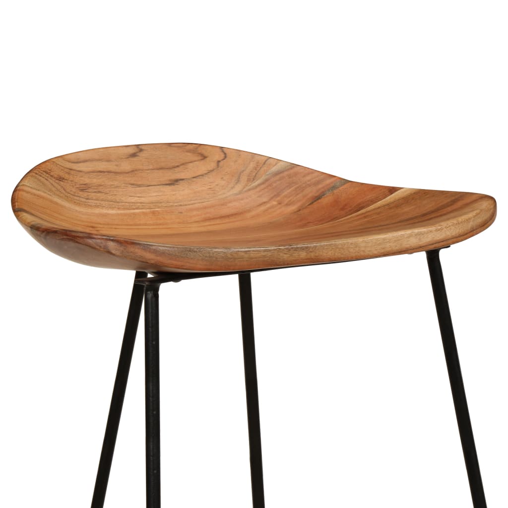 vidaXL Barové stoličky 2 ks masivní akáciové dřevo
