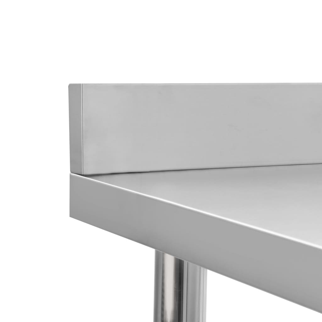 vidaXL Kuchyňský pracovní stůl přístěnný 100x60x93 cm nerezová ocel