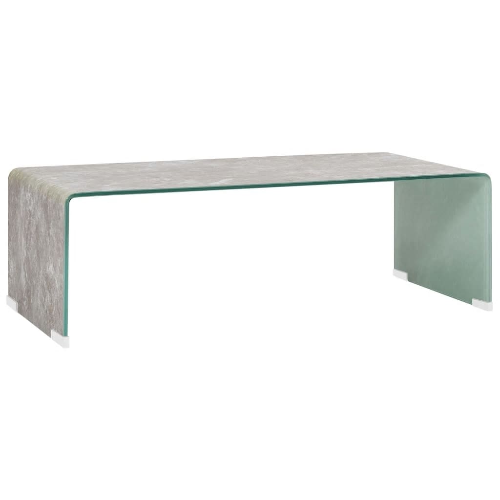 vidaXL Konferenční stolek hnědý mramor 98 x 45 x 31 cm tvrzené sklo