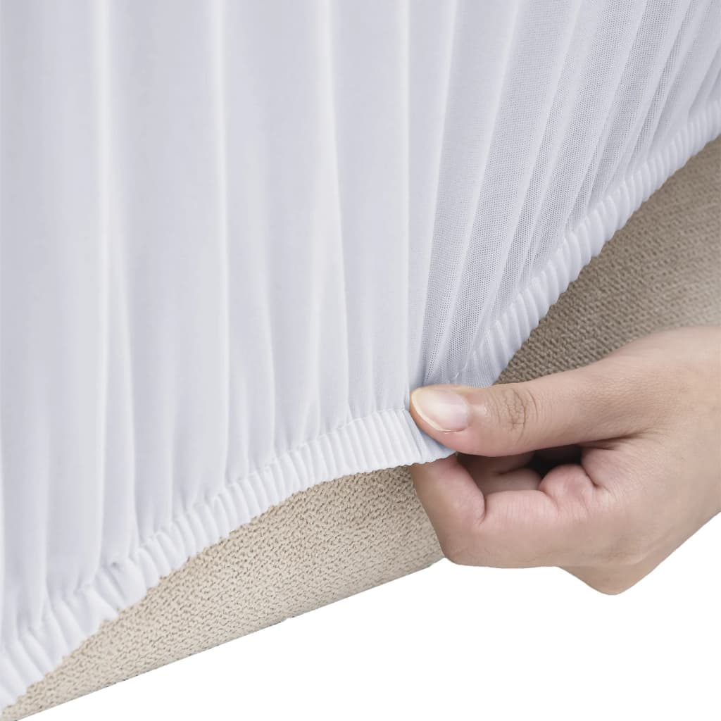 vidaXL Strečový potah na pohovku bílý polyesterový žerzej
