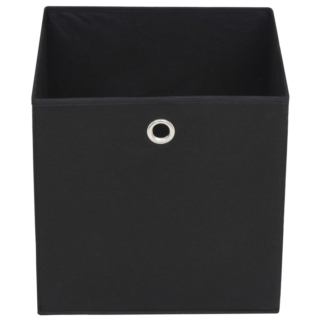 vidaXL Úložné boxy 4 ks netkaná textilie 32 x 32 x 32 cm černé