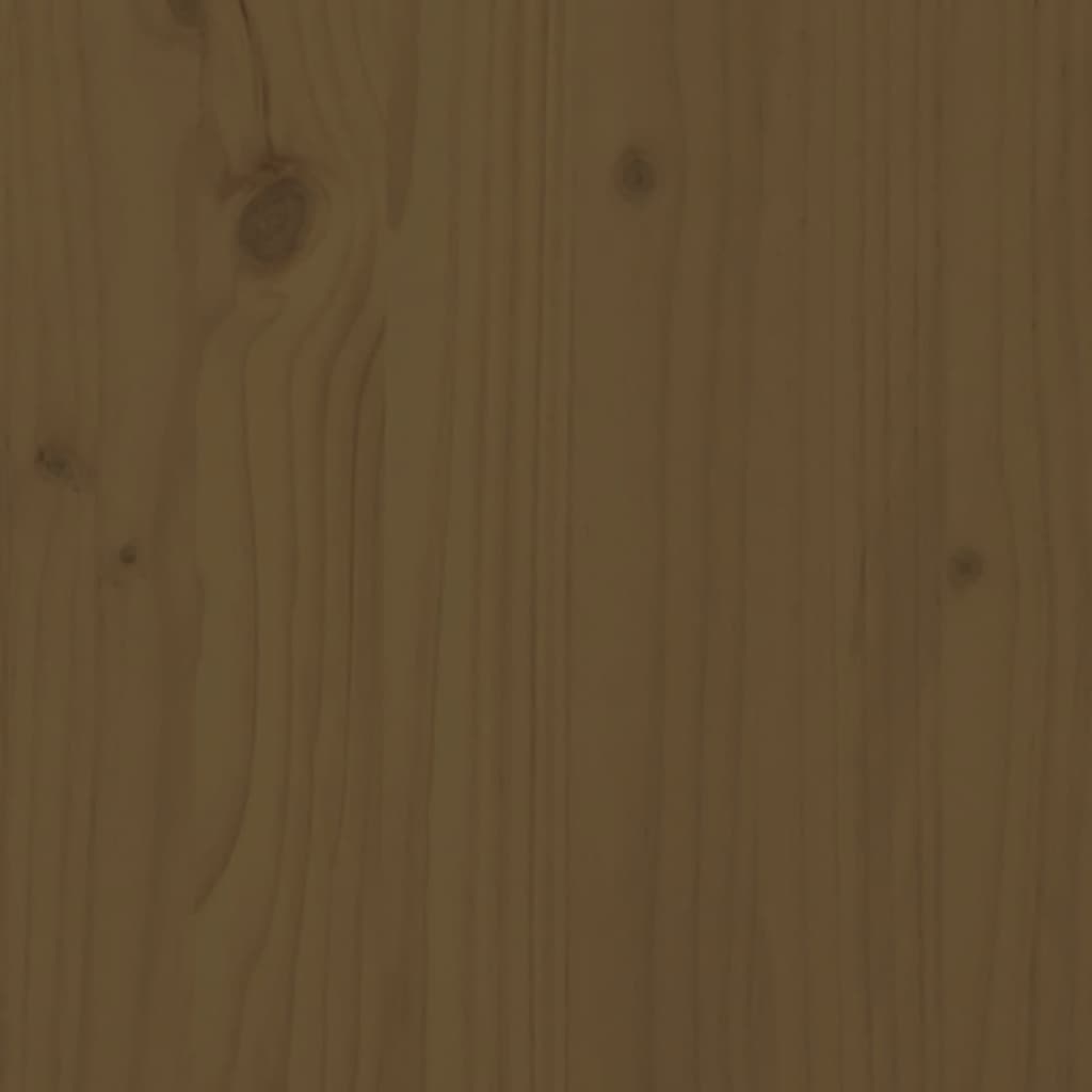 vidaXL Rohová pohovka s poduškami medově hnědá masivní borové dřevo