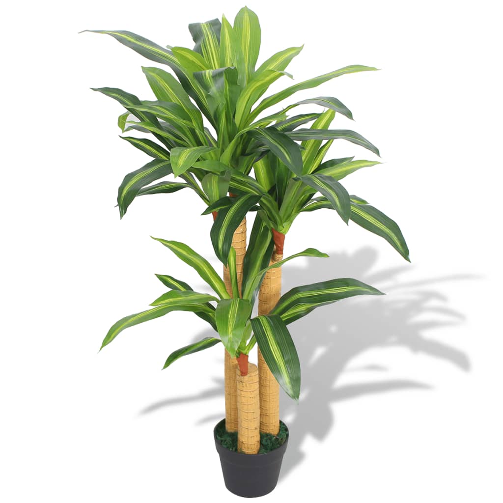 vidaXL Umělá rostlina dracéna s květináčem 100 cm zelená