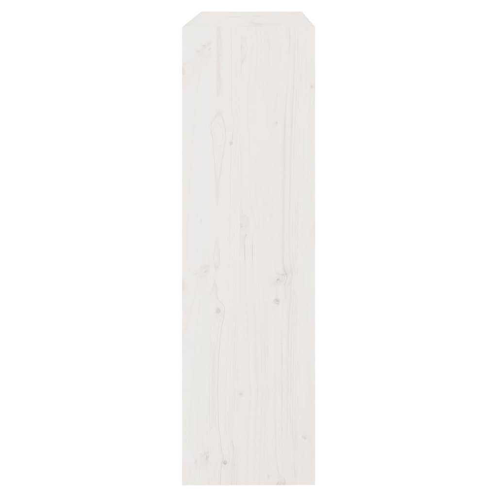 vidaXL Knihovna / dělicí stěna bílá 80x30x103,5 cm masivní borovice