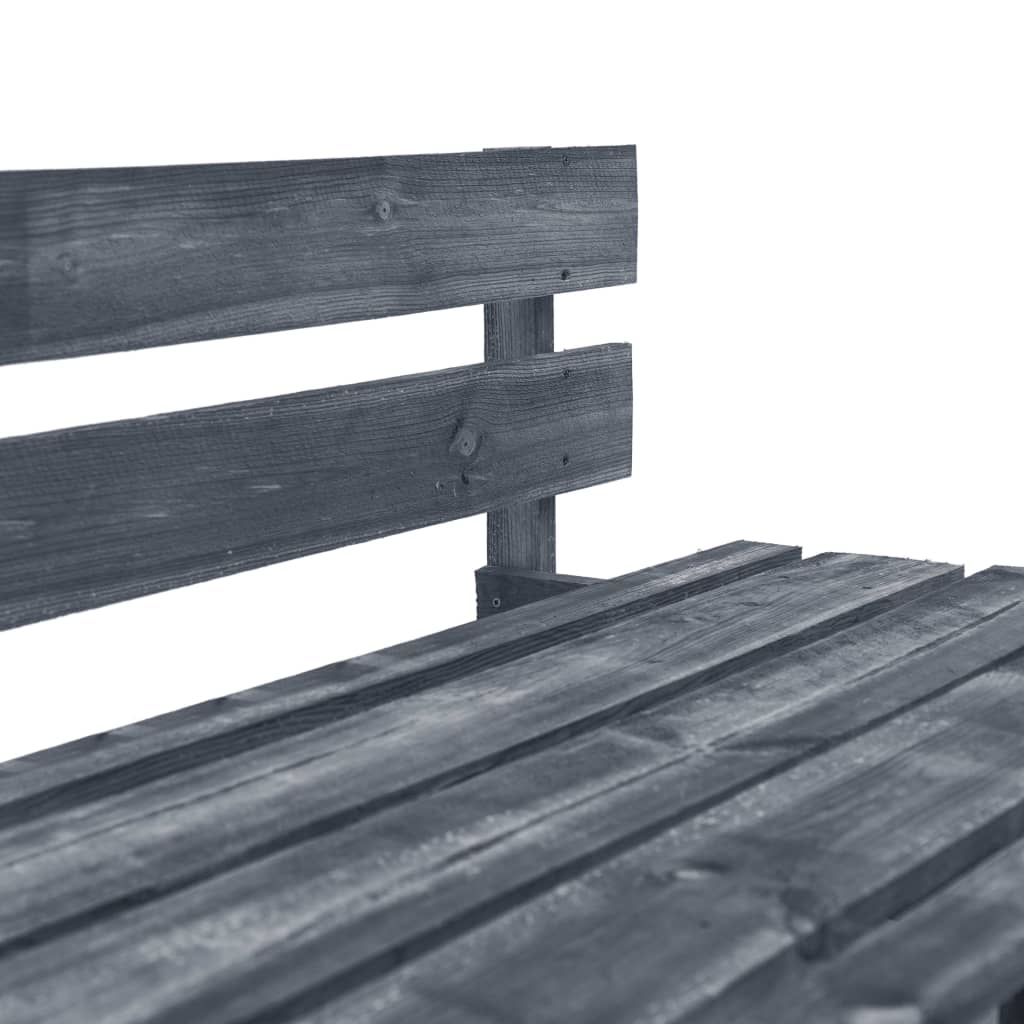 vidaXL Zahradní lavice z palet dřevo šedá