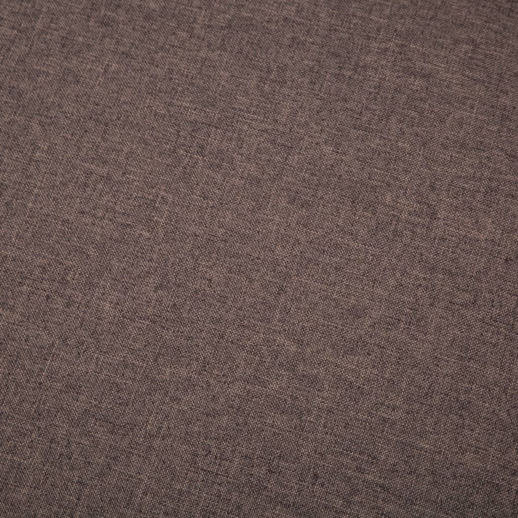 vidaXL Rohová sedačka s textilním čalouněním 186 x 136 x 79 cm hnědá