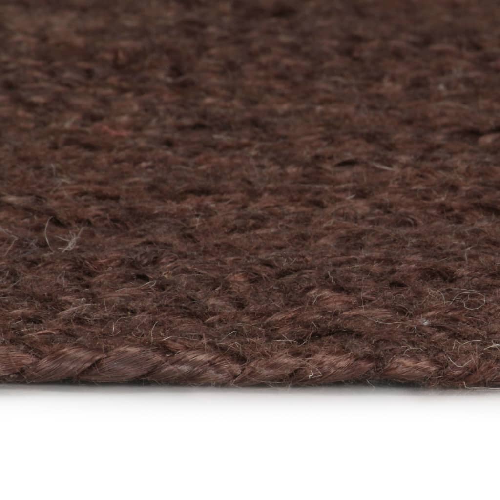 vidaXL Ručně vyrobený koberec z juty kulatý 90 cm hnědý