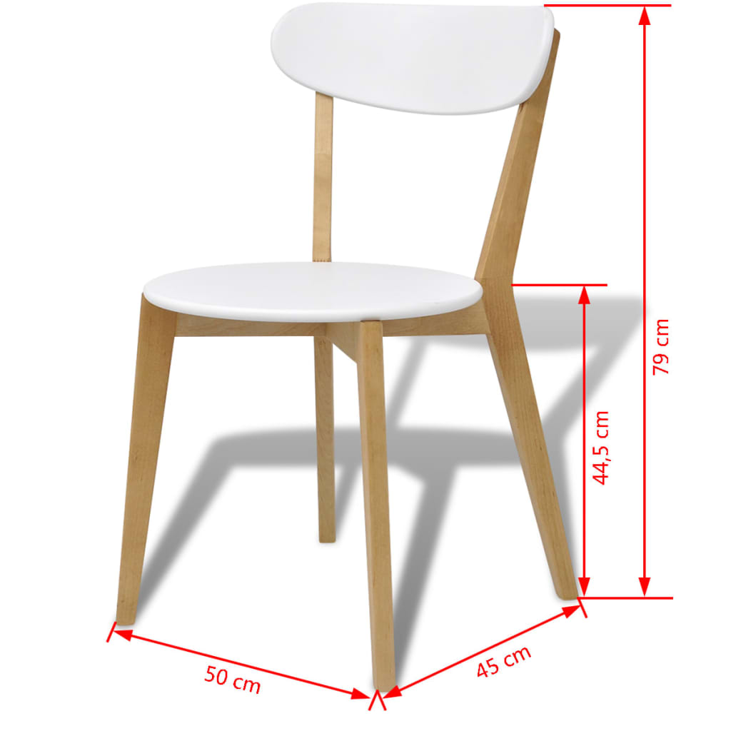 vidaXL Jídelní židle 4 ks MDF a březové dřevo