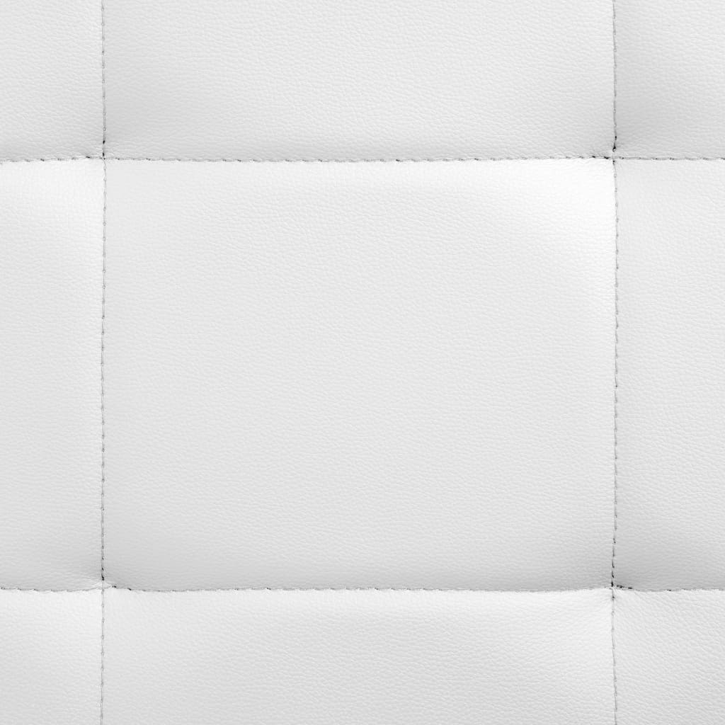 vidaXL Rám postele bílý umělá kůže 200 x 90 cm