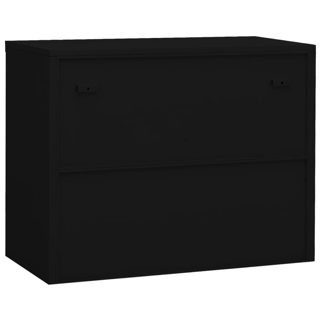 vidaXL Kancelářská skříň černá 90 x 40 x 70 cm ocel