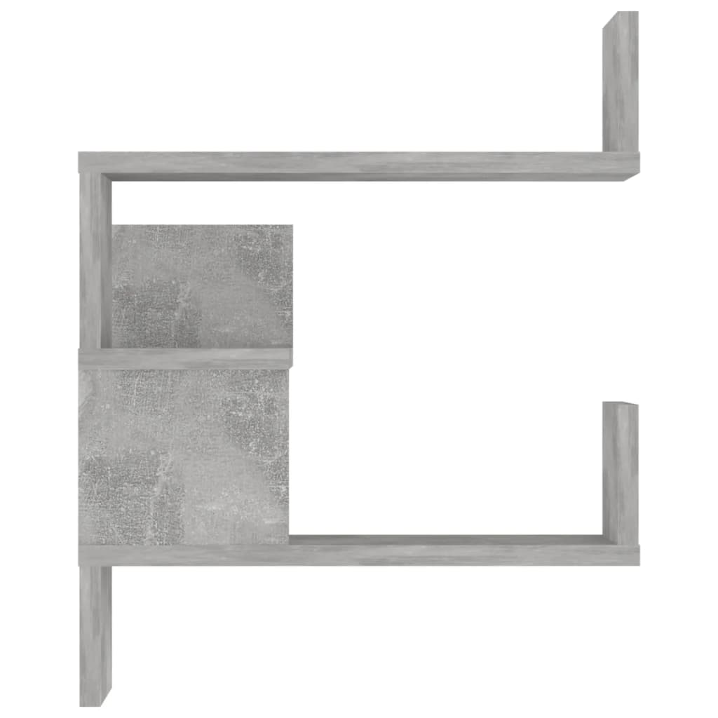 vidaXL Nástěnná rohová police betonově šedá 40x40x50 cm dřevotříska
