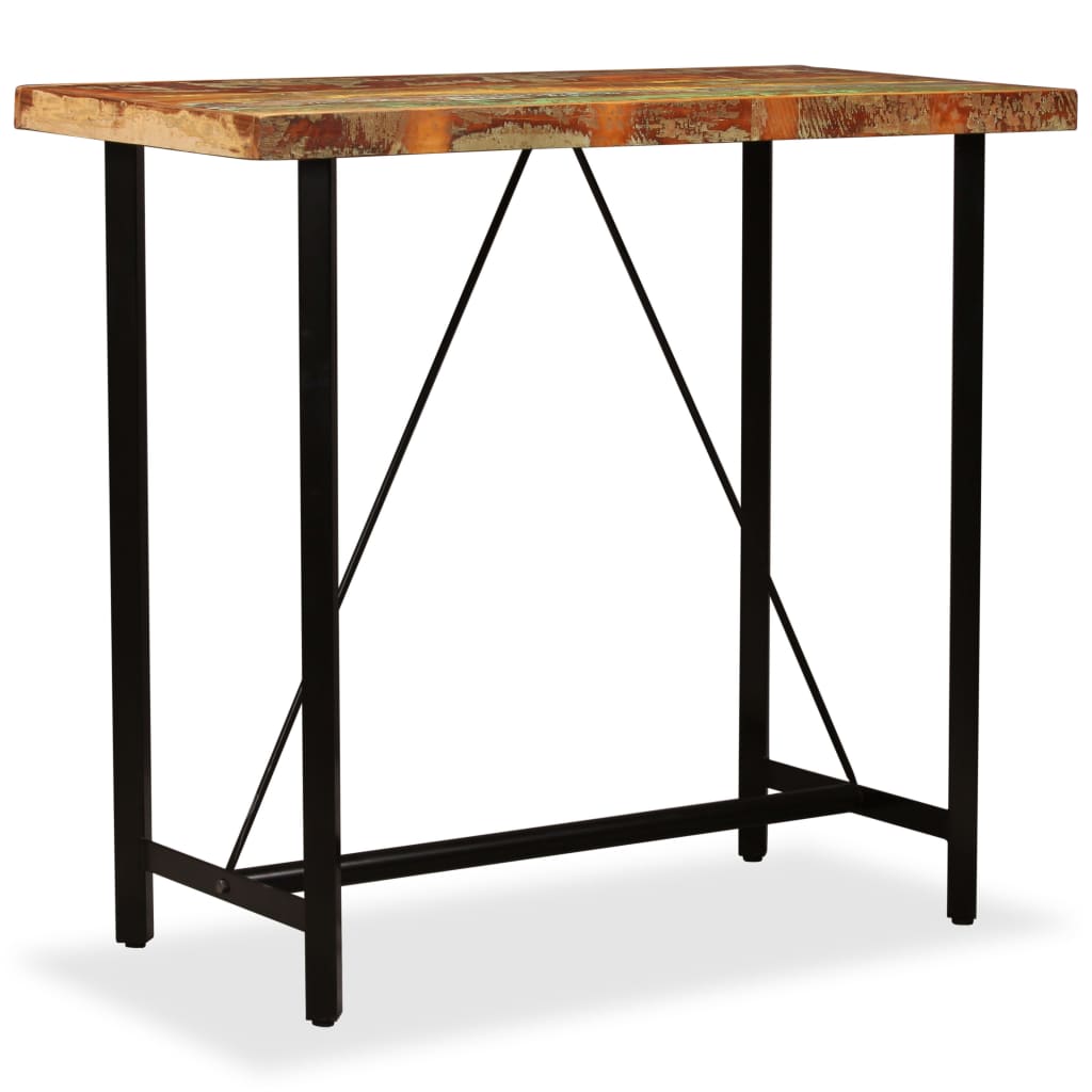 vida XL Barový stůl masivní recyklované dřevo 120 x 60 x 107 cm
