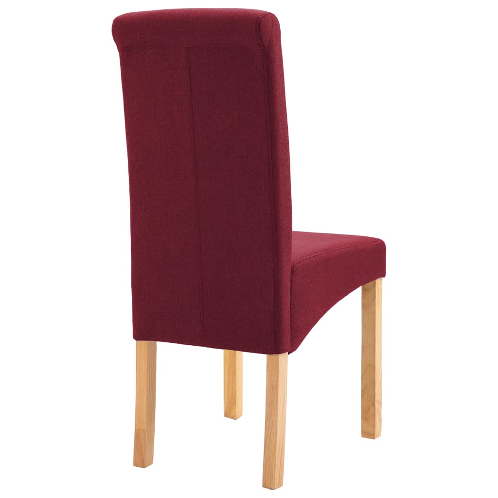 vidaXL Jídelní židle 2 ks červené textil