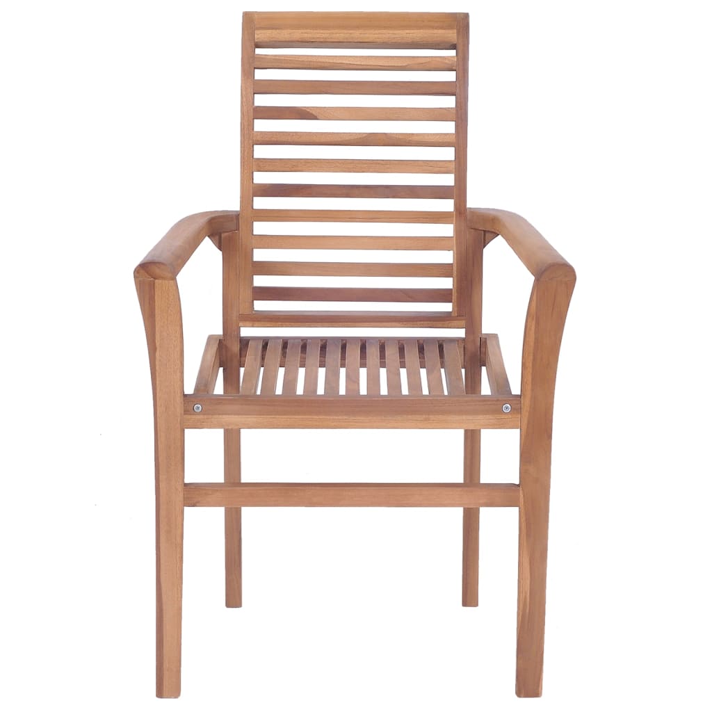 vidaXL Stohovací jídelní židle 6 ks masivní teakové dřevo