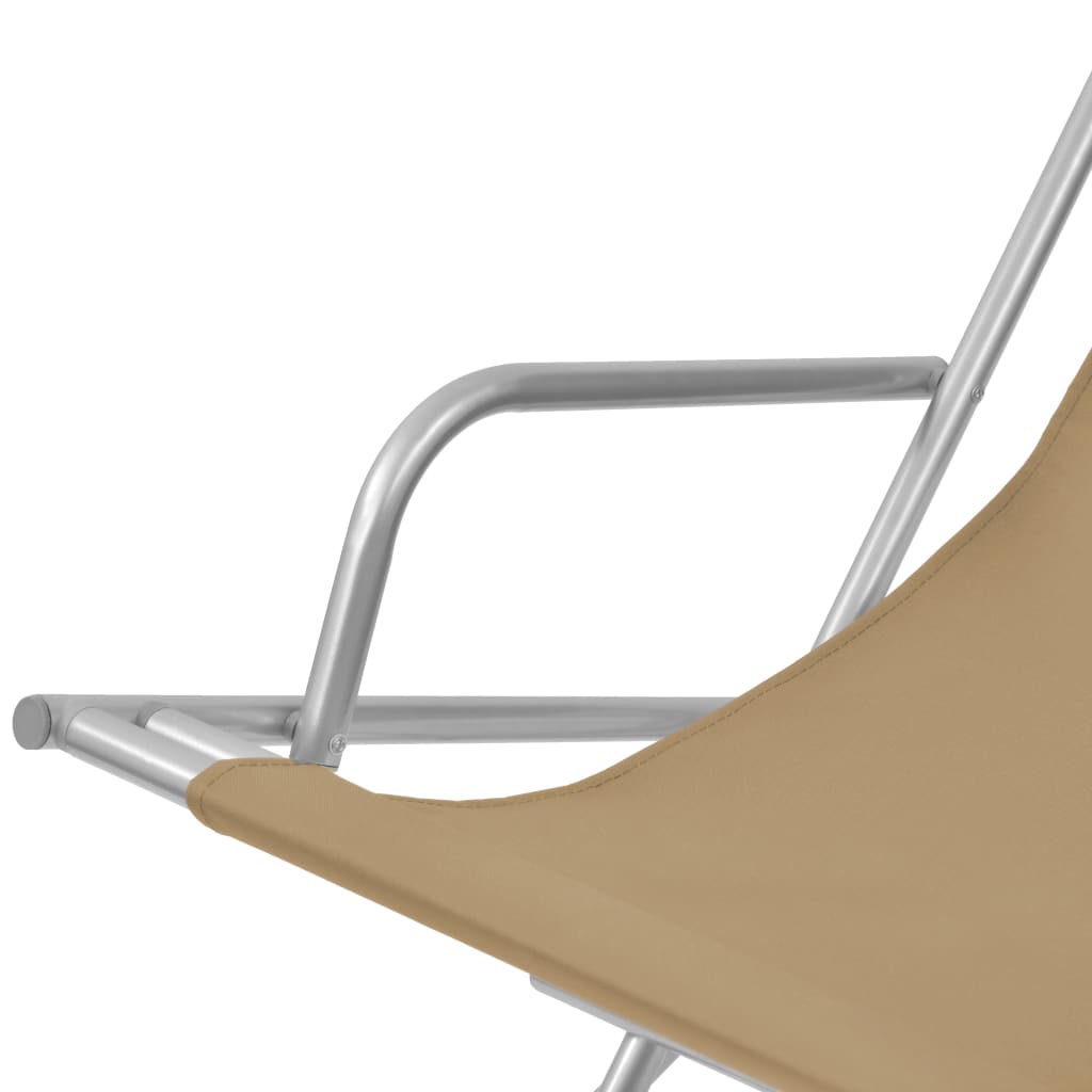 vidaXL Polohovatelné zahradní židle 2 ks ocel taupe