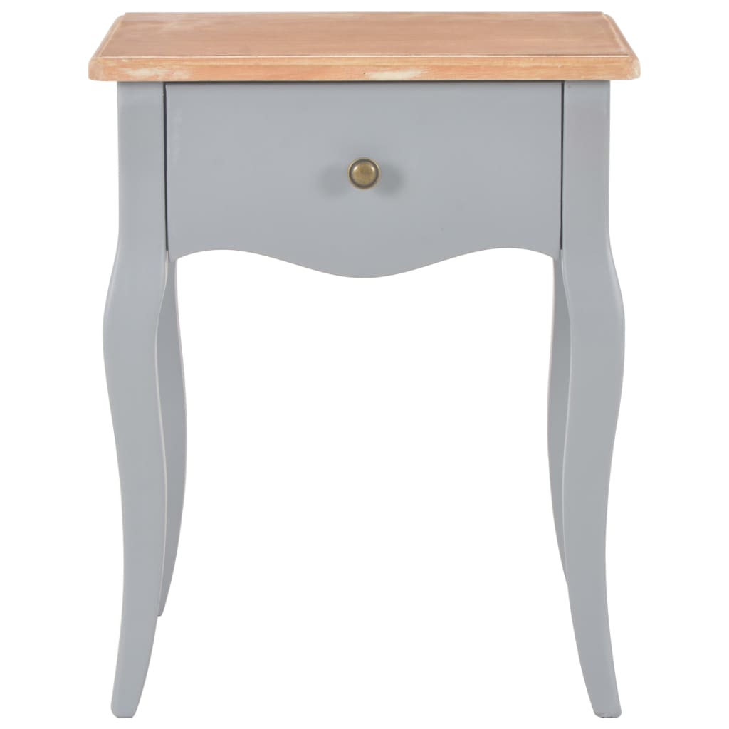 vidaXL Noční stolek šedý a hnědý 40 x 30 x 50 cm masivní borové dřevo