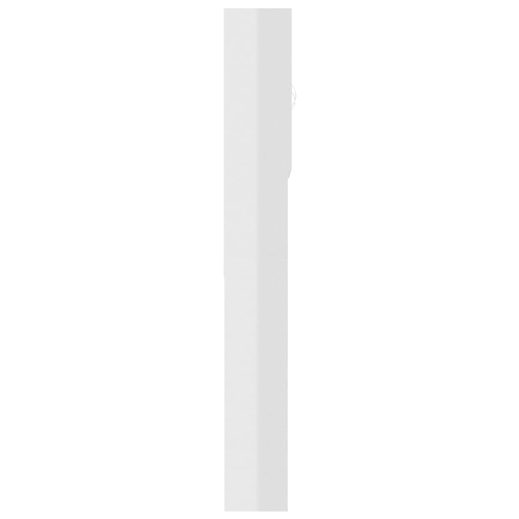 vidaXL Skříňka nad pračku bílá s vysokým leskem 64 x 25,5 x 190 cm