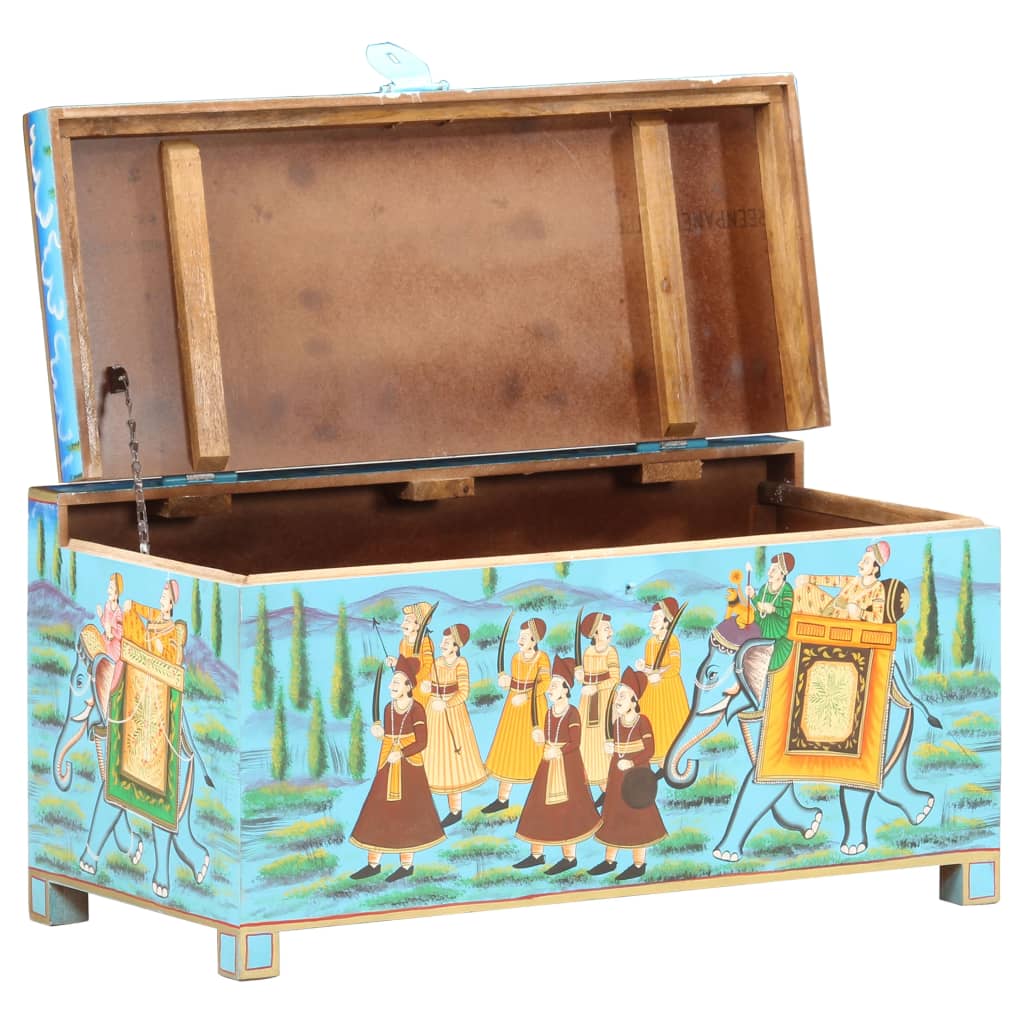 vidaXL Ručně malovaný úložný box 80 x 40 x 40 cm masivní mangovník